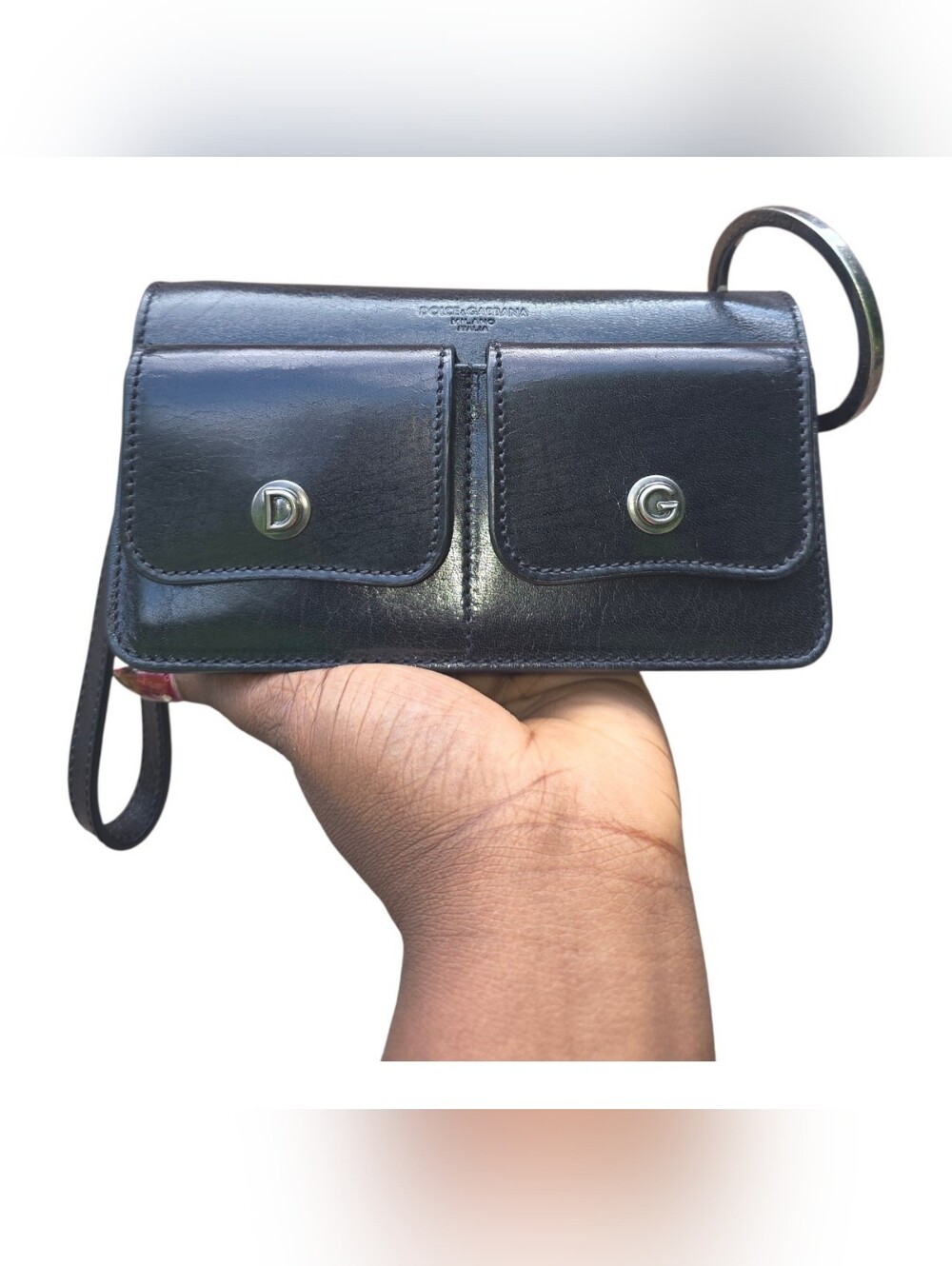 Authentic DG - Black Dolce and Gabbana Unisex Wristlet & Crossbody Bag